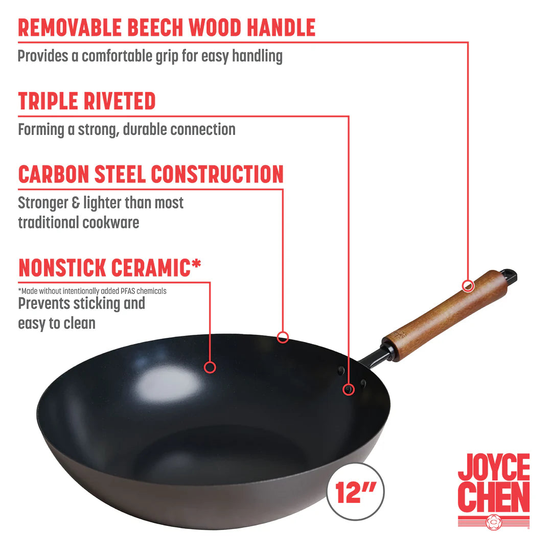 Joyce Chen Classic Series Ceramic Nonstick Stir Fry Pan