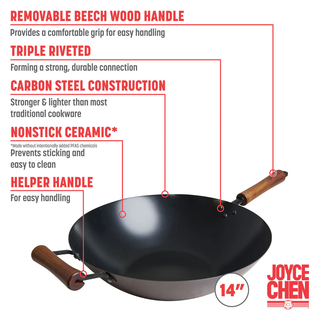 Joyce Chen Classic Series Ceramic Nonstick Stir Fry Pan