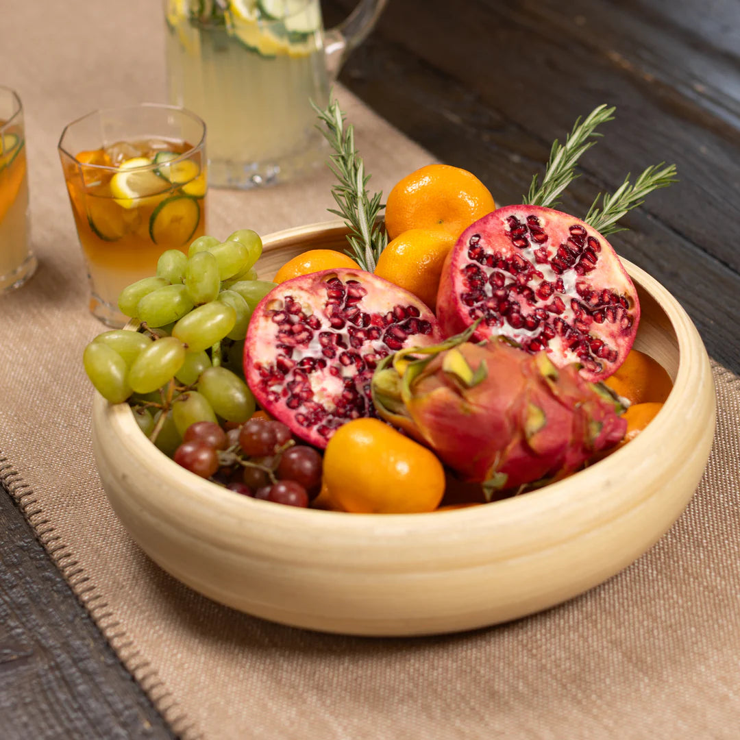 Lexa Bamboo Fruit Bowl, 12”
