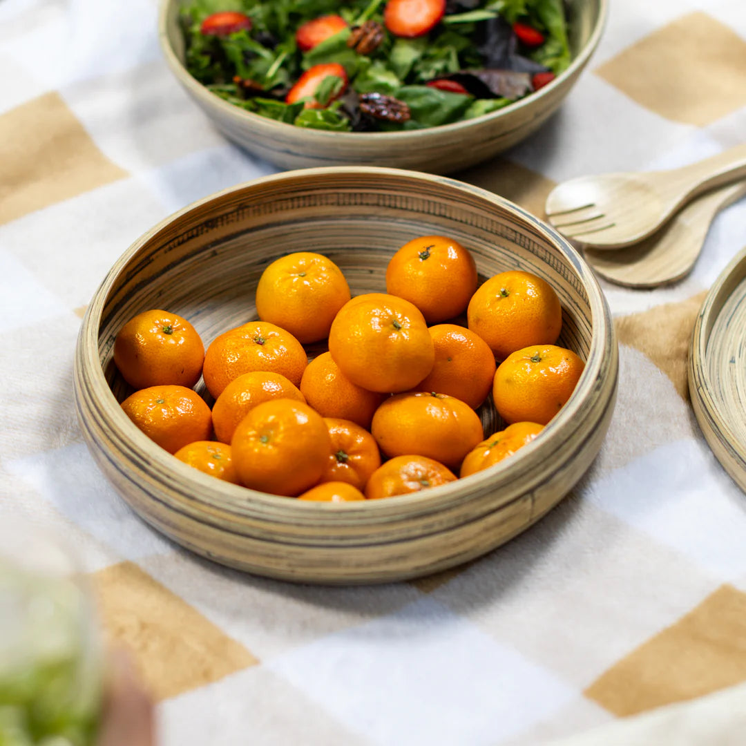 Lexa Bamboo Fruit Bowl, 12”