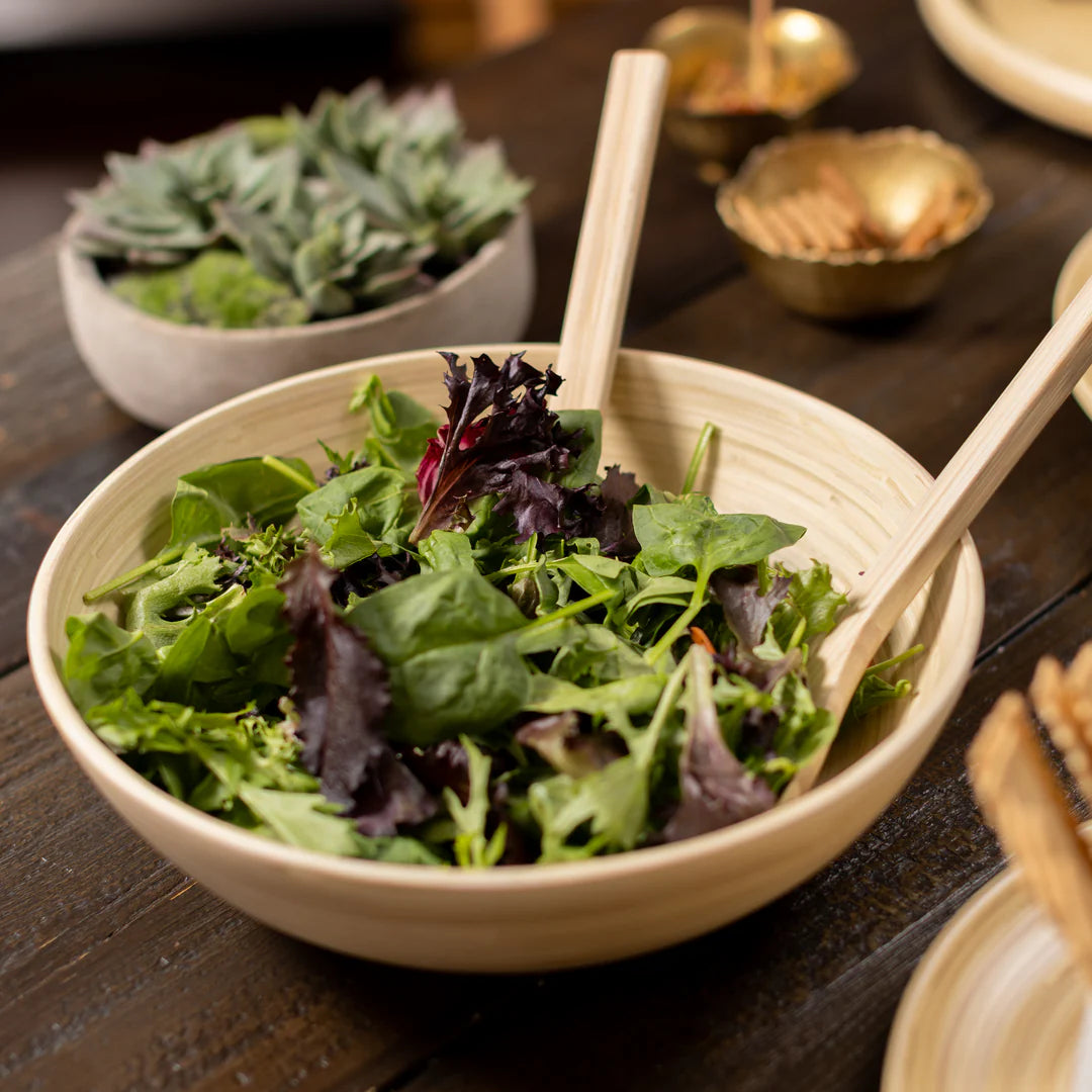 Lexa Bamboo Salad Bowl, 12”