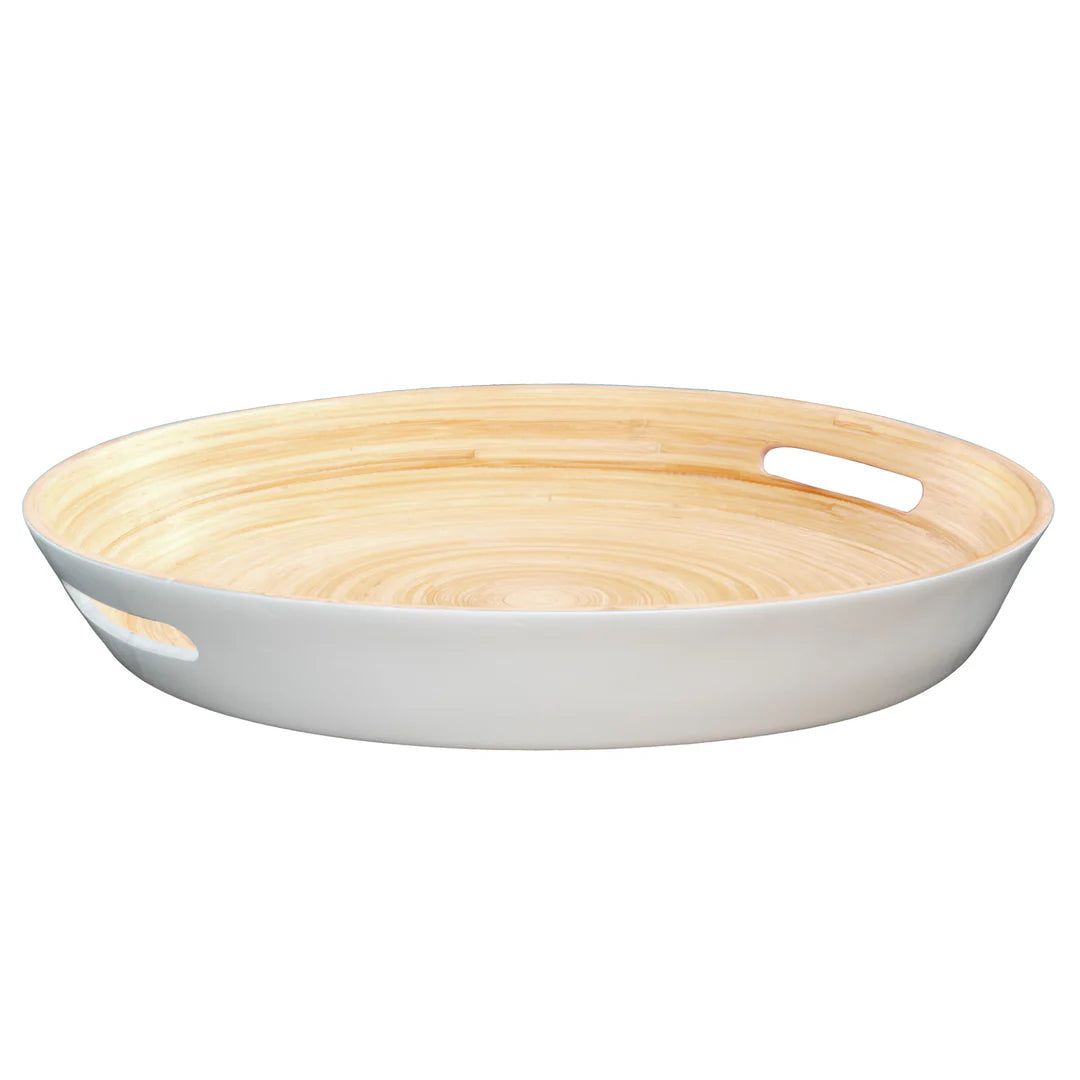 Lexa Bamboo Serving Tray with Handles, 16”