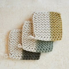 Cotton Crocheted Tie Dye Pot Holder,Multi Color, 8” Square