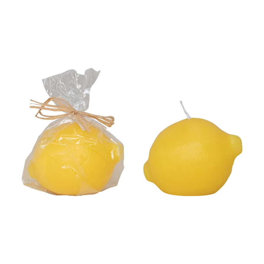 Lemon Shaped Candle, 2.25”