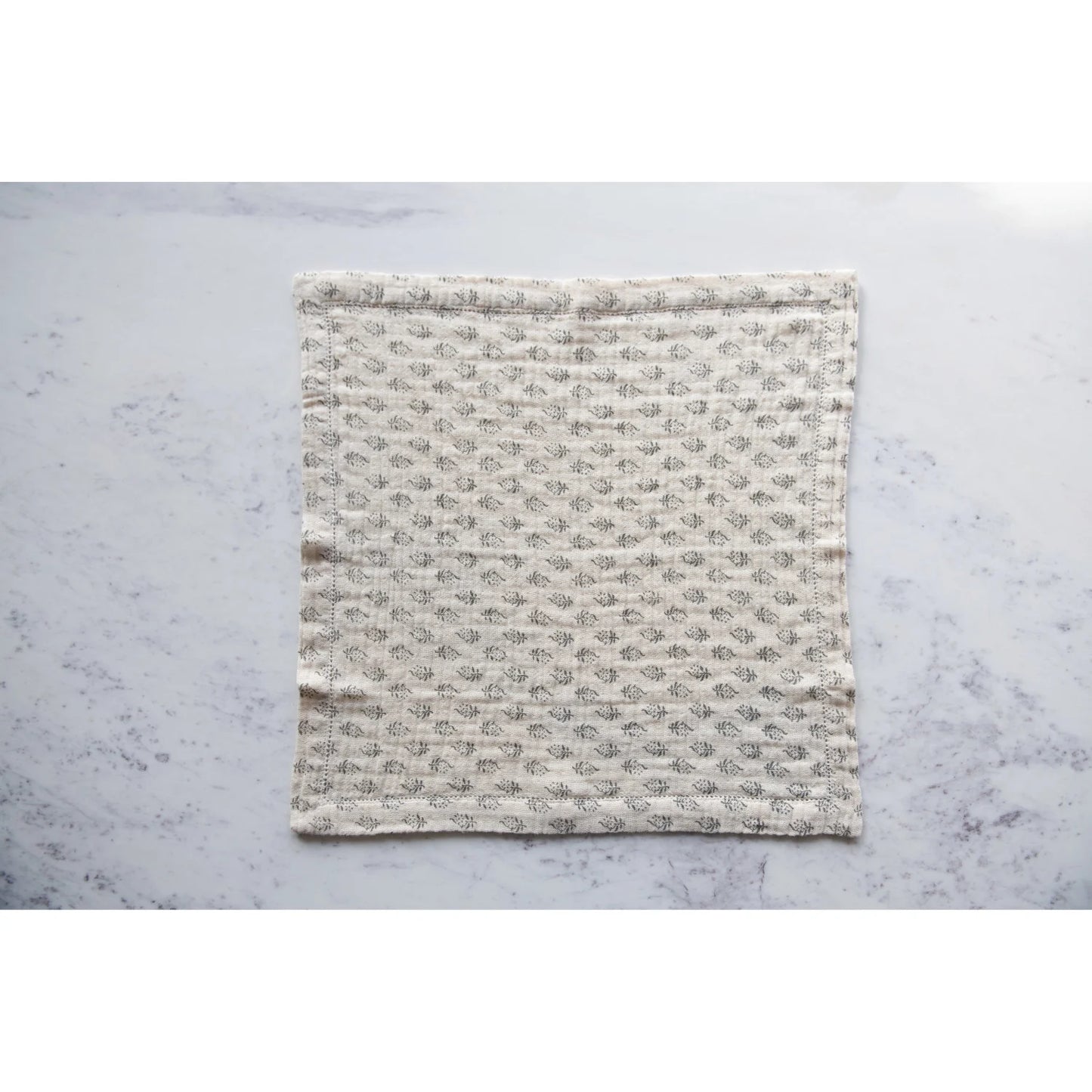 Cotton Napkins, Natural & Gray, Set of 4