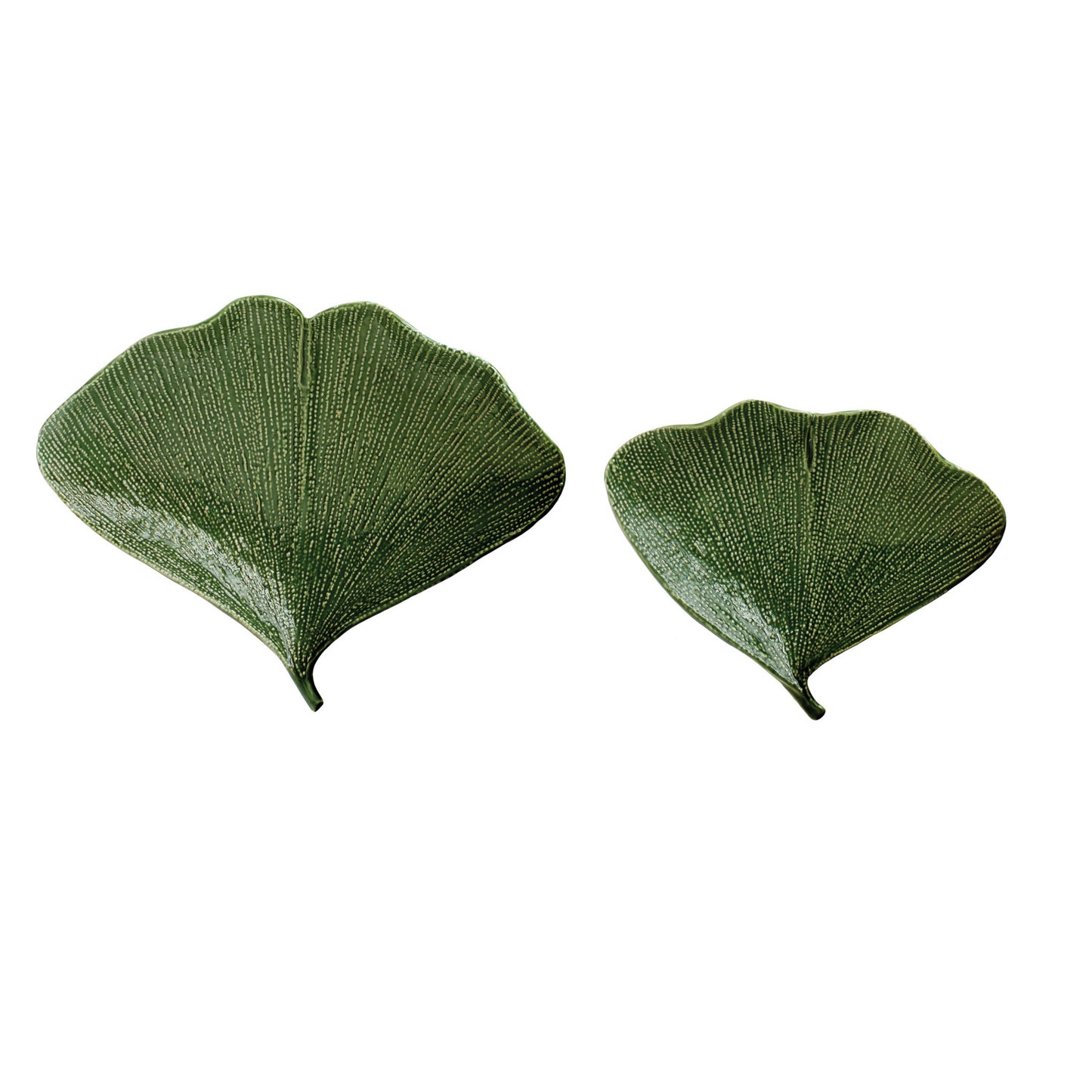 Stoneware Gingko Leaf Shaped Dish