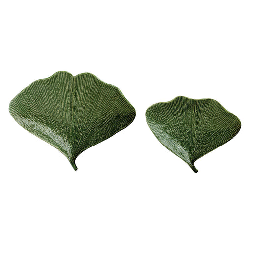 Stoneware Gingko Leaf Shaped Dish