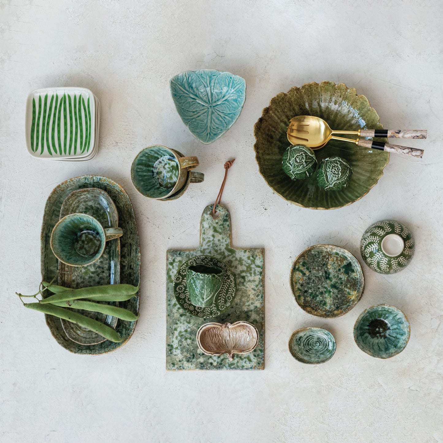 Stoneware Platter and Bowl Collection