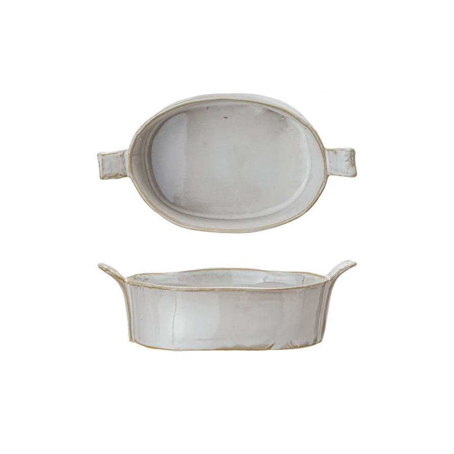 Stoneware Mini Baker with Handles, 7 oz