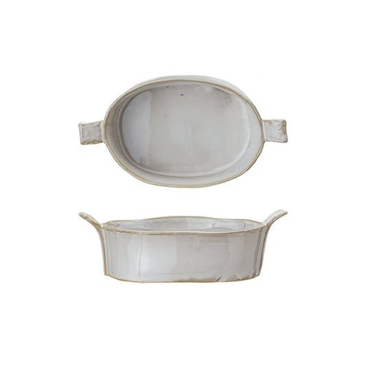 Stoneware Mini Baker with Handles, 7 oz