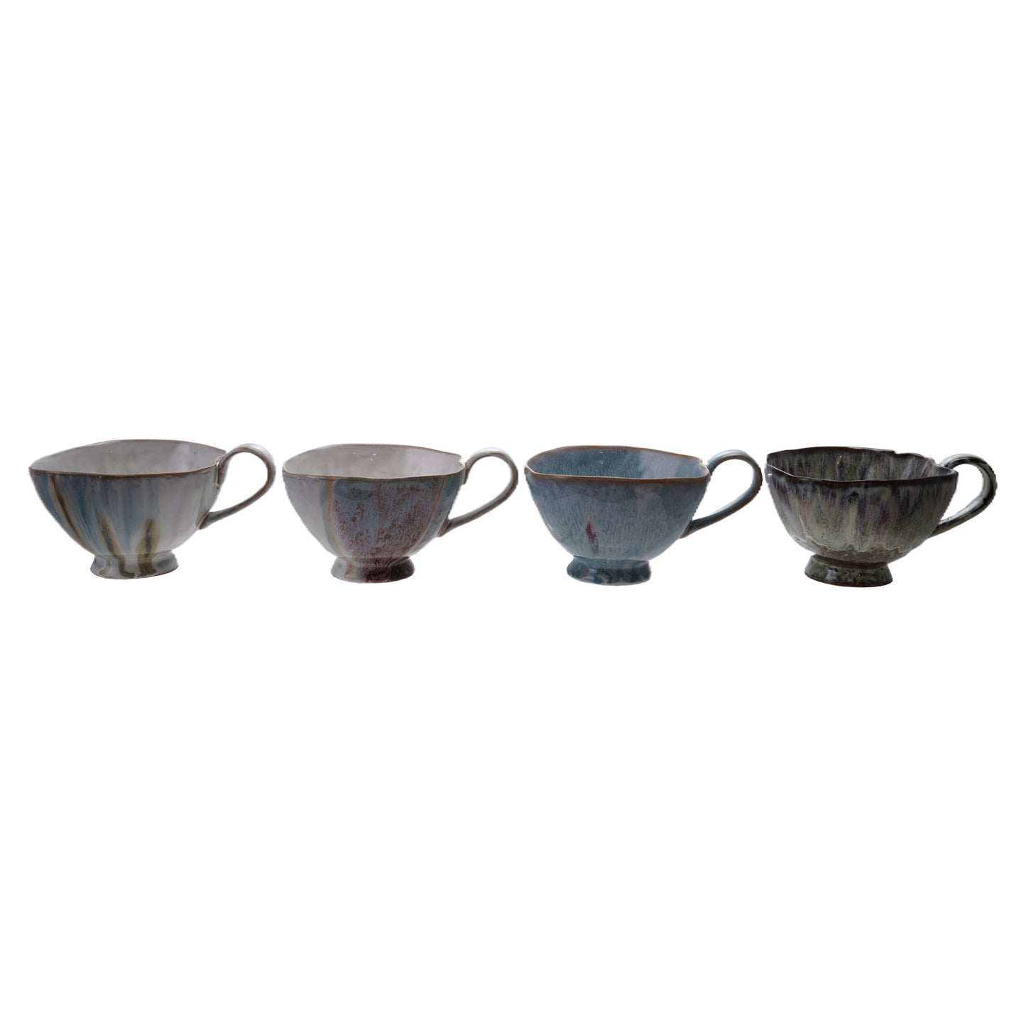 Stoneware Footed Mug, Assorted Colors