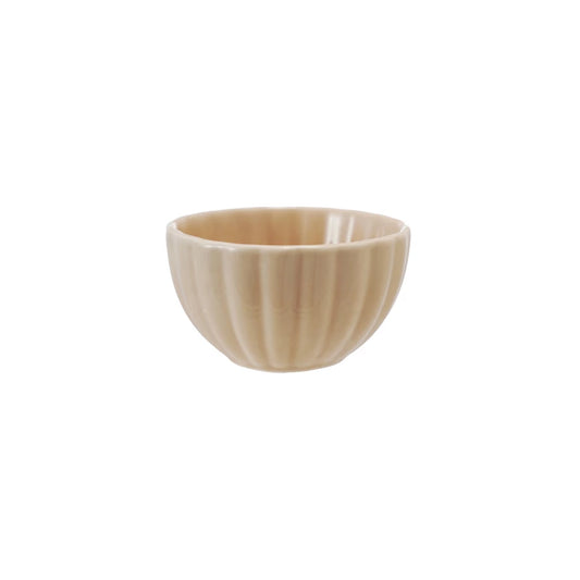 Stoneware Fluted Ribbed Bowl, 3.5”
