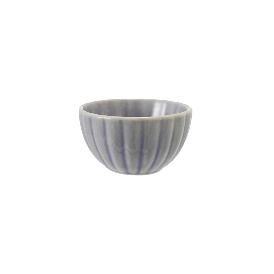 Stoneware Fluted Ribbed Bowl, 3.5”