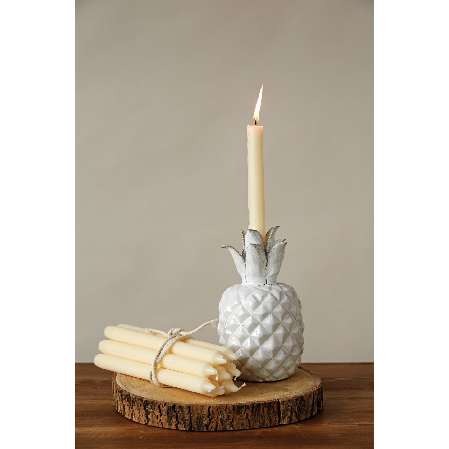 Ivory 10” Taper Candles, Set of 12