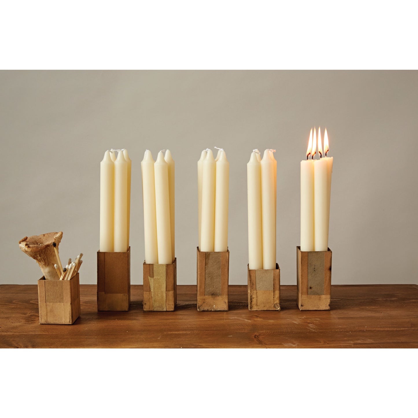 Ivory 10” Taper Candles, Set of 12
