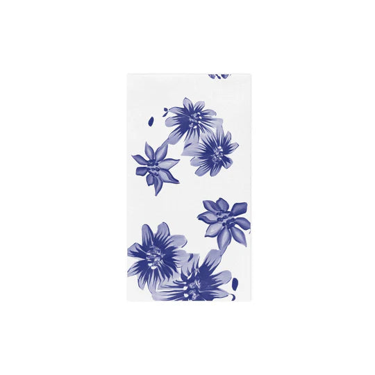 Vietri Papersoft Napkins Blue and White Floral Guest Towels, Pack Of 20