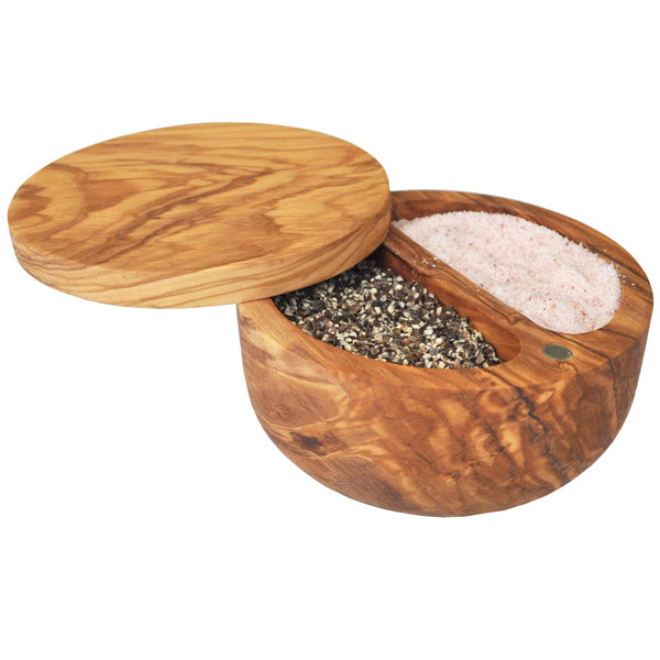 Olive Wood Double Salt Cellar