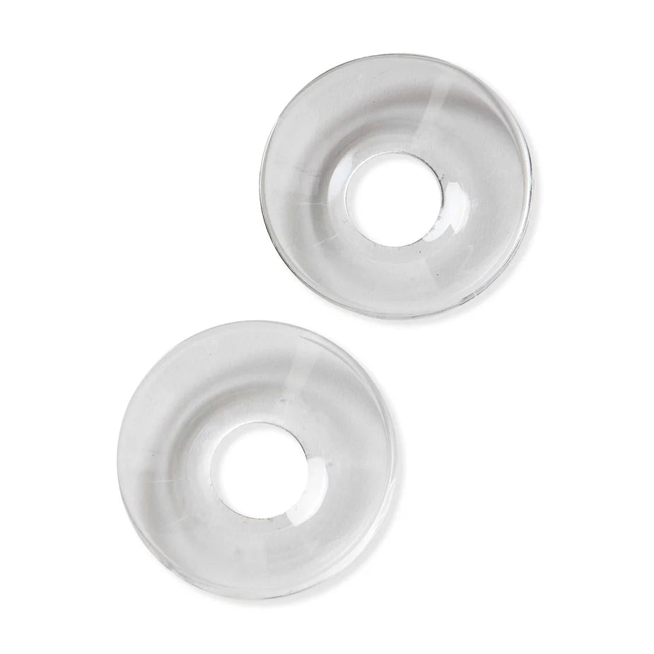 Glass Taper Bobeche, Set of 2