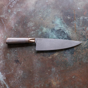 Primeaux Stonewash Farmhouse Ripple & Aged Bronze Chef, 8.5"