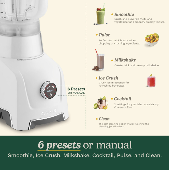 Cuisinart Hurricane® Glass Jar Blender, 48 oz