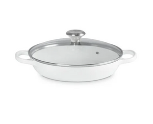 Le Creuset Enameled Cast Iron Signature Round Braiser with Glass Lid, 2.25 Qt