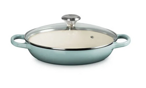 Le Creuset Enameled Cast Iron Signature Round Braiser with Glass Lid, 2.25 Qt