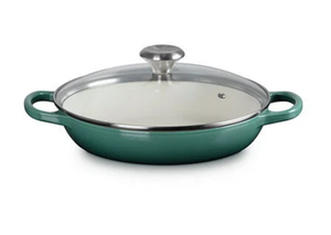 Le Creuset Enameled Cast Iron Signature Round Braiser with Glass Lid, 2.25 Qt