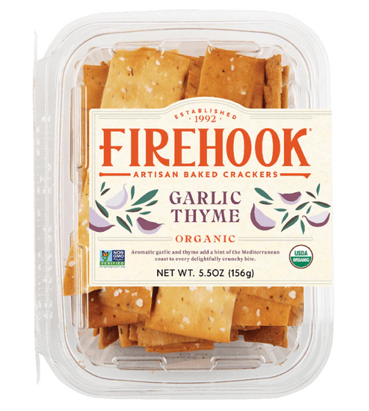 Firehook Organic Garlic & Thyme Crackers