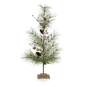 Needle Pine Tree with Small Pinecones, 29"