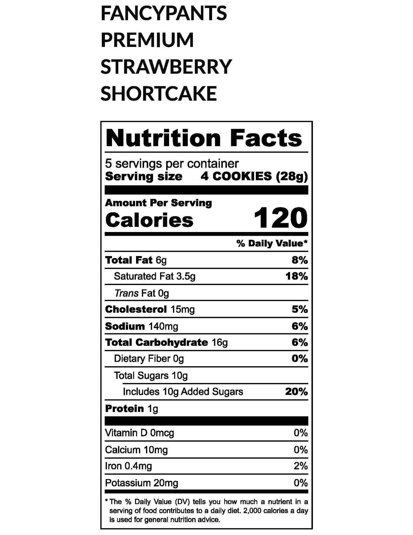 Fancypants Baking Strawberry Shortcake Cookies, 5 OZ