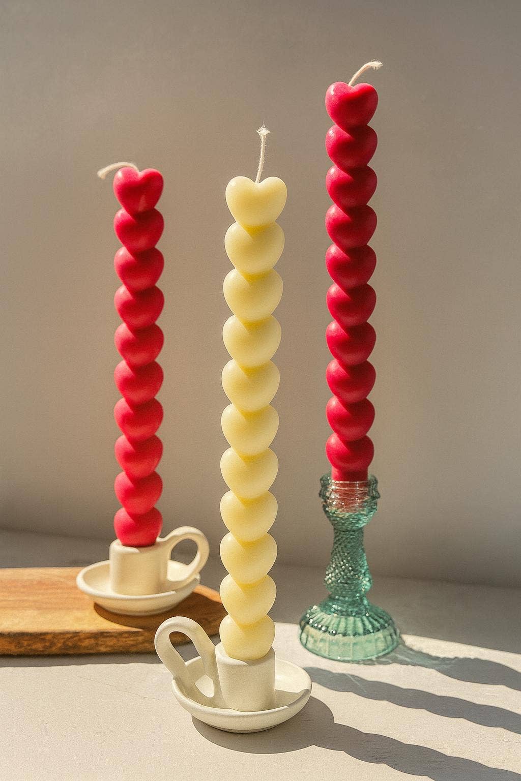 Heart Taper Candle, 11"