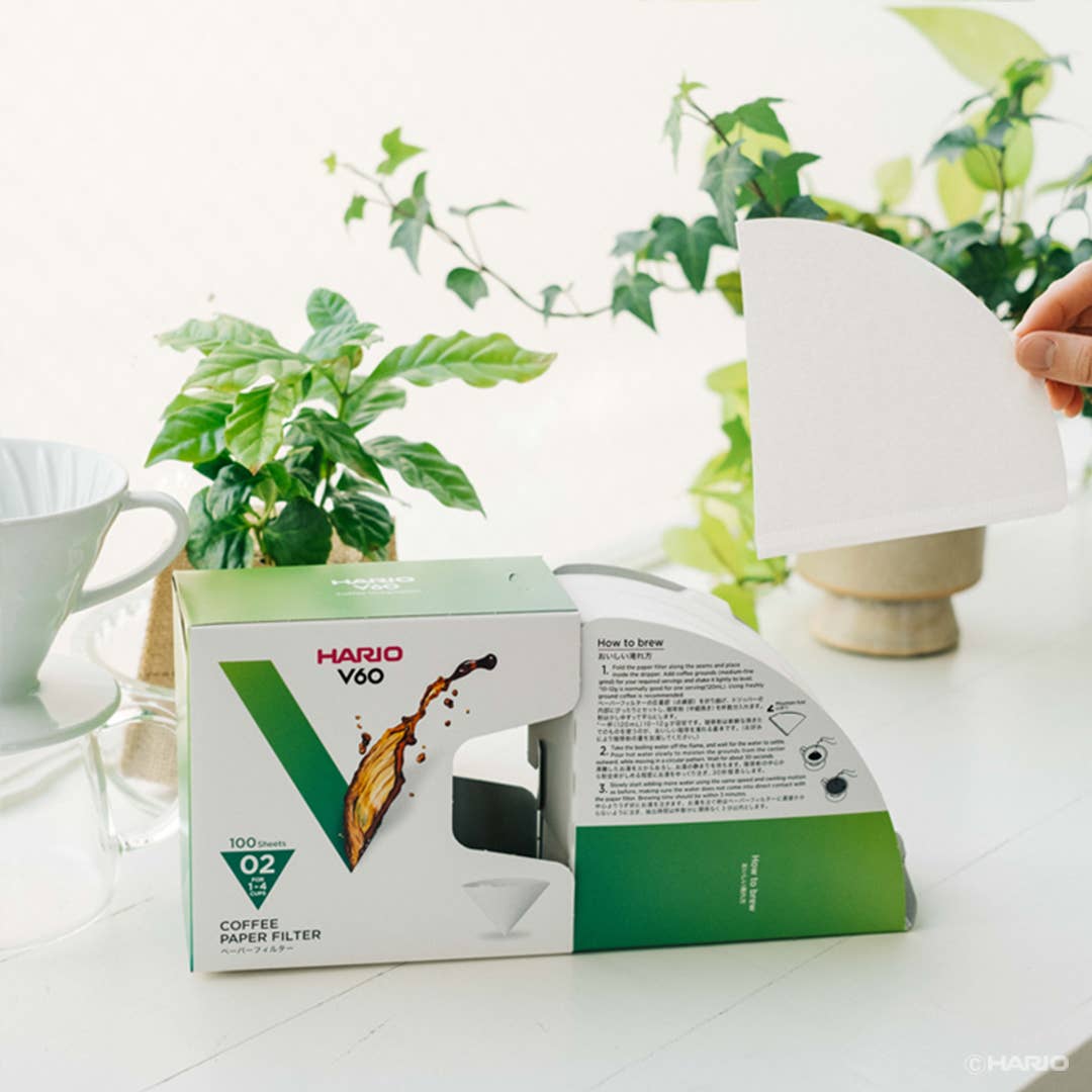 Hario V60 Paper Filter White, 100 sheets