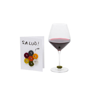 Graf Lantz - Wine-Ote's Merino Wool Felt Wine Markers: Salud Card