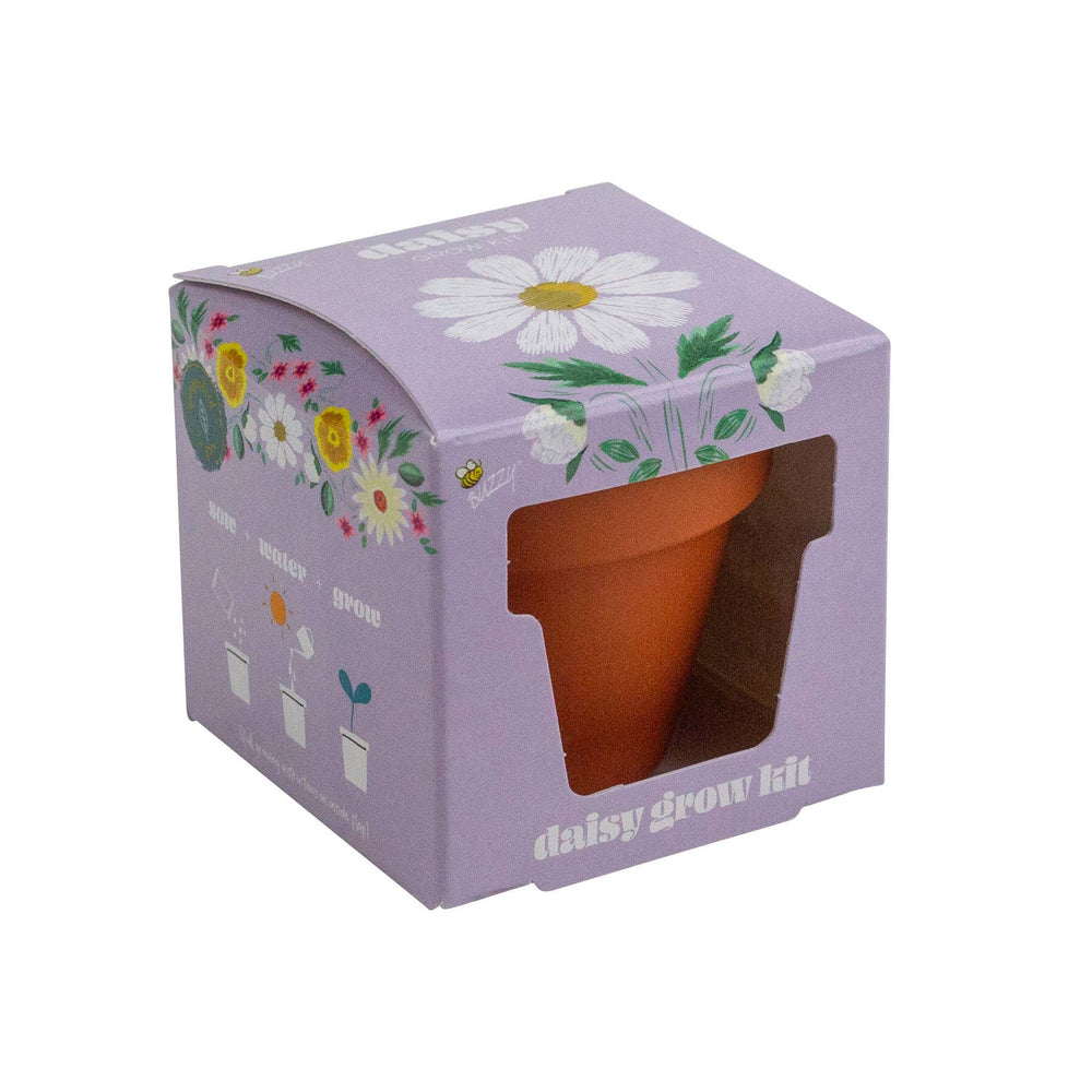 Buzzy Seeds Mini Grow Pot Grow Kit, Daisy