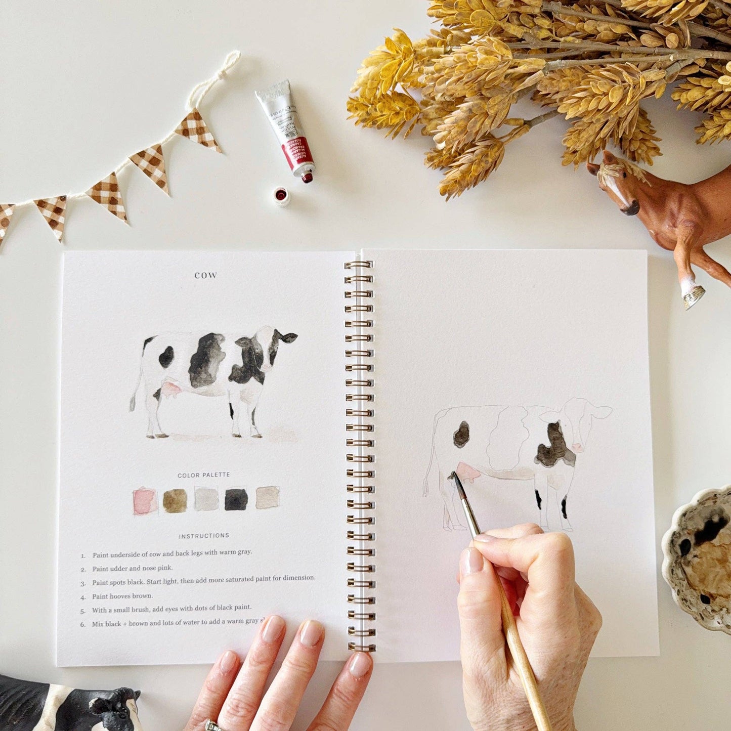 emily lex studio Farm Watercolor Workbook