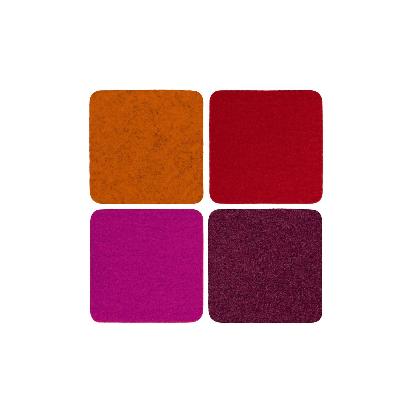 Graf Lantz - Bierfilzl Merino Wool Felt Square Coaster Multi 4 Pack: Bordeaux
