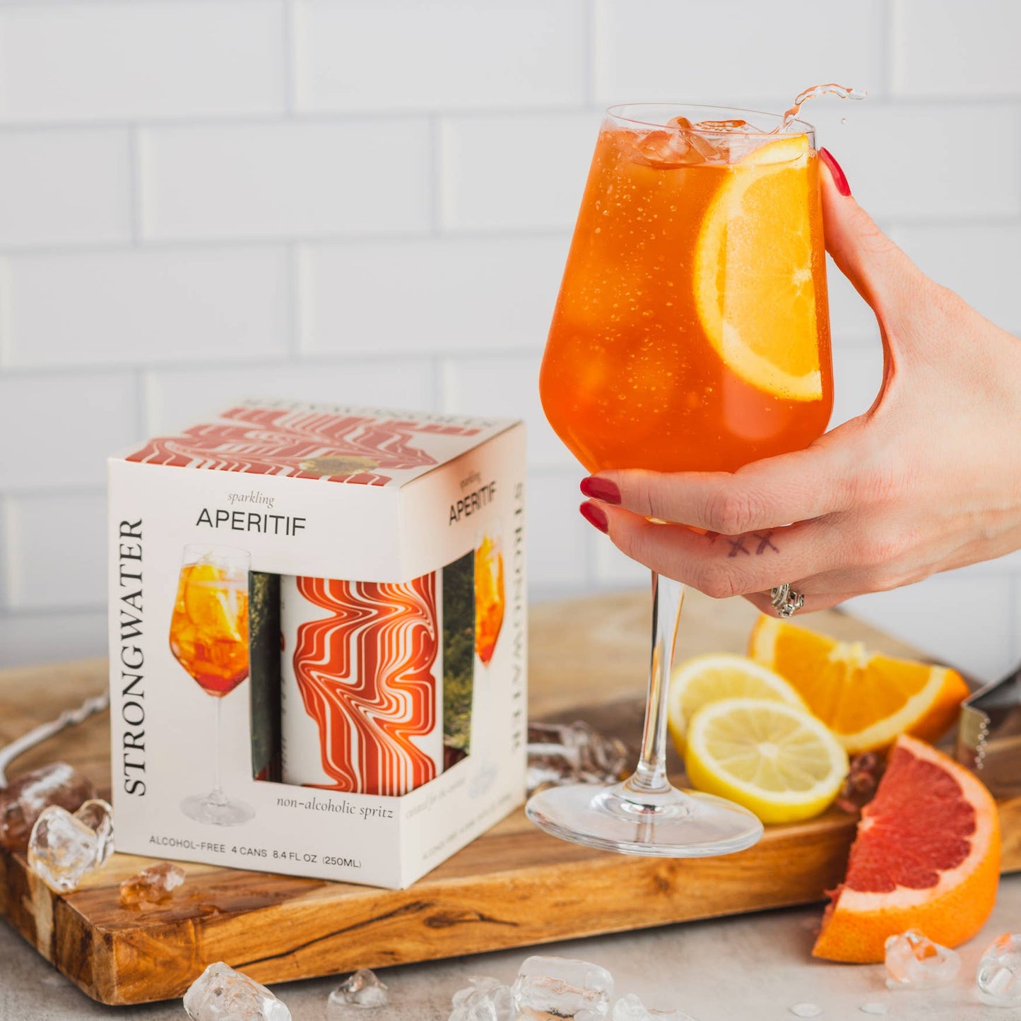 Strongwater Sparkling Aperitif NA Aperol Spritz, 4 Pack