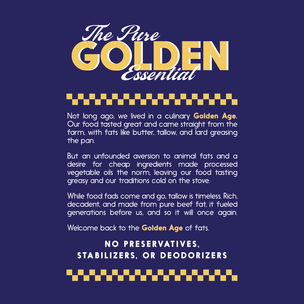 Golden Age Fats Grass Fed Beef Tallow, 14oz