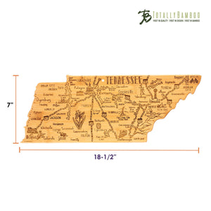 Totally Bamboo - Destination Tennessee State-Shaped Serving & Cutting Board