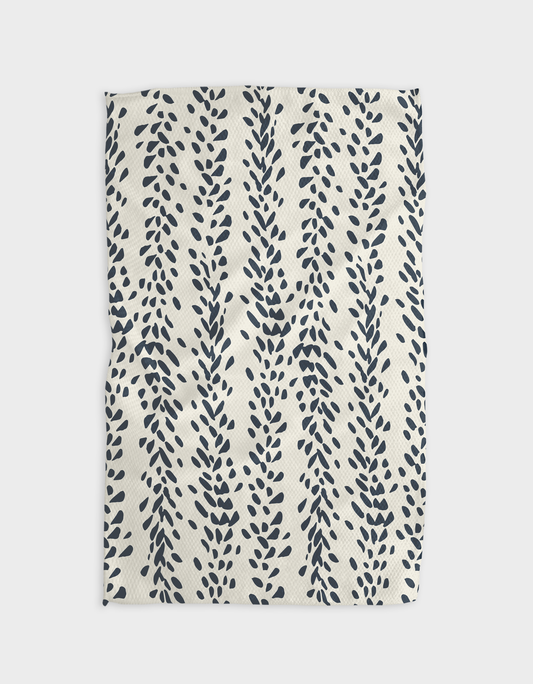 Geometry - Reeds Printed Midnight Tea Towel