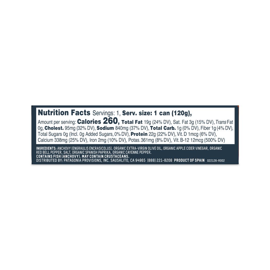 Patagonia Provisions Spicy Anchovies, 4.2 oz
