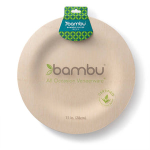 bambu® Disposable Bamboo Round Plates, 7"