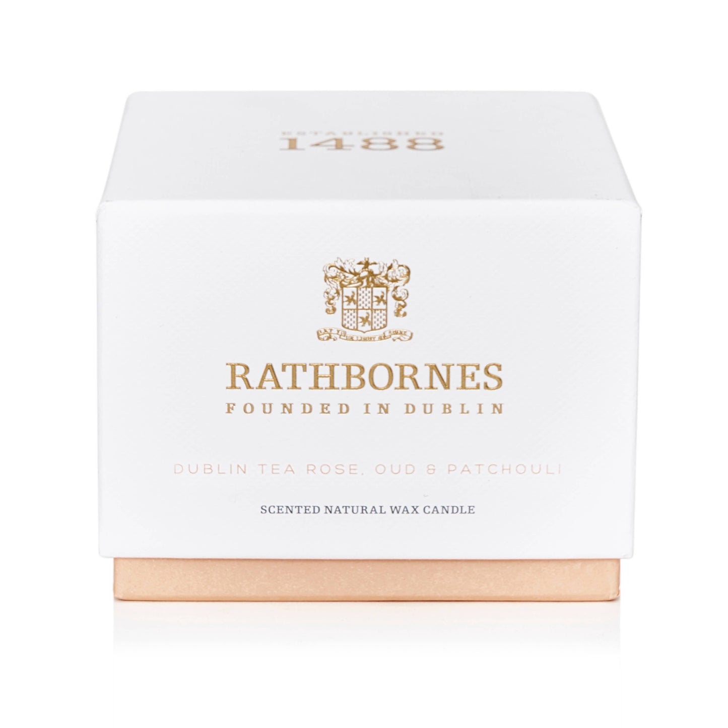 Rathbornes 1488 Dublin Tea Rose, Oud & Patchouli Scented Classic Candle