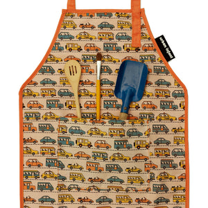 Urban Infant - Little Helper Kids Apron, Washable Cotton/Poly - Traffic