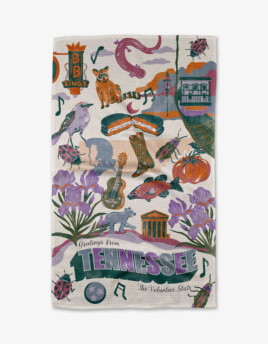 Geometry - Greetings From Tennessee Tea Towel