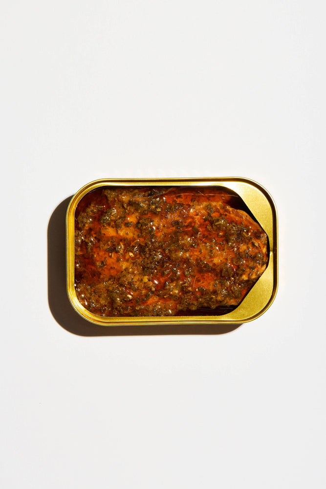 Fishwife Smoked Rainbow Trout with Red Chimichurri