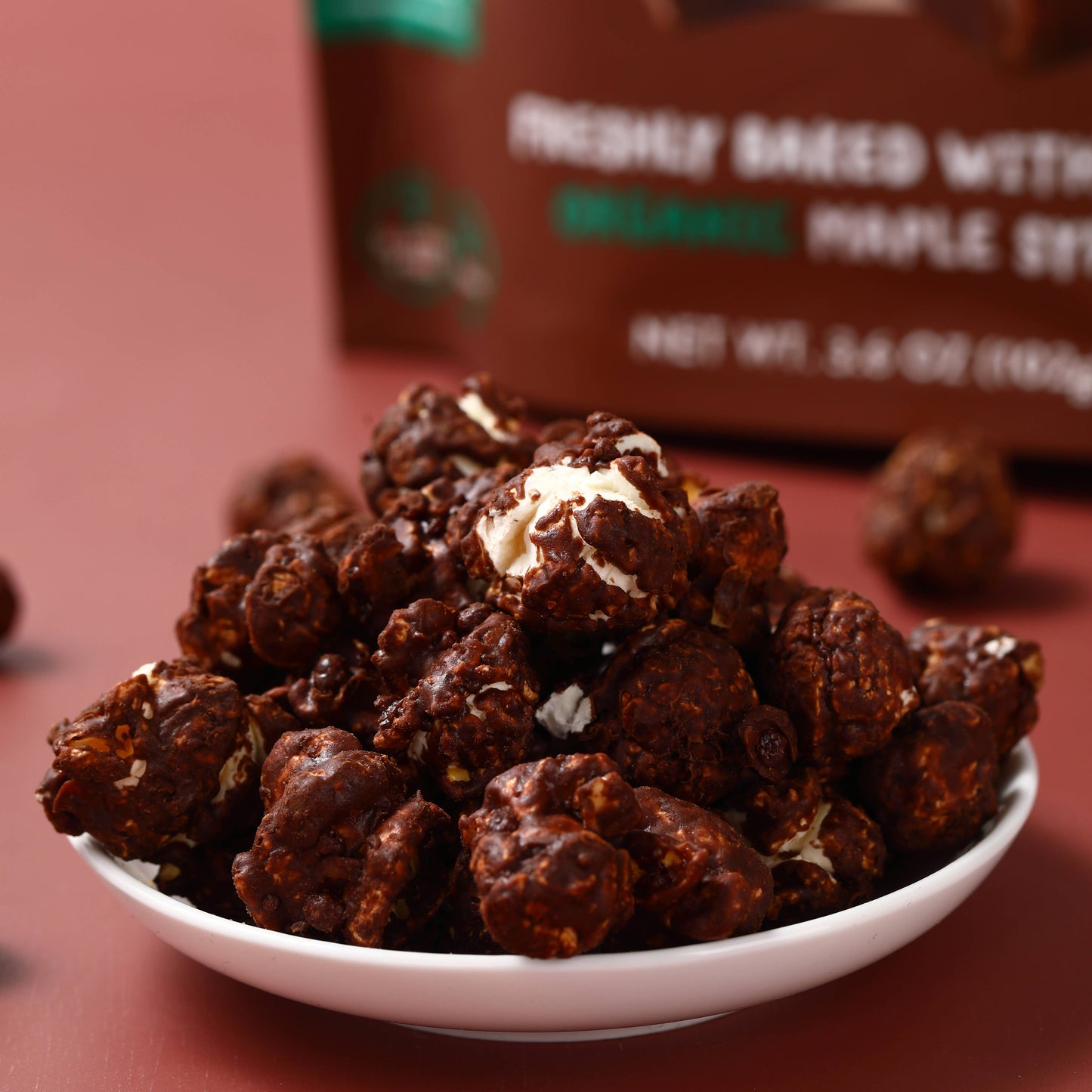Maple Pop! Organic Maple Caramel Popcorn Dark Chocolate