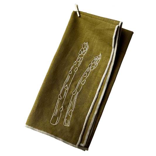MÆGEN Linen Blend Asparagus Napkins, Set of 2