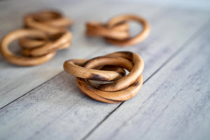 Dot and Army - Wood Bangles Napkin Rings, Set of 4