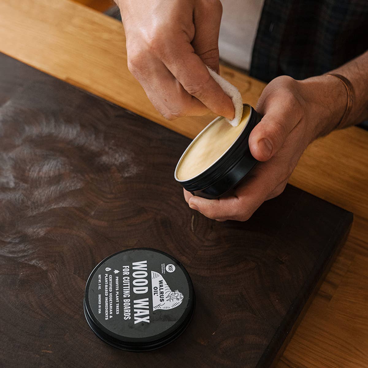 Walrus Oil Wood Wax for Cutting Boards, .75 oz.